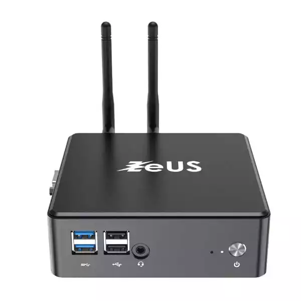 Mini PC Zeus MPI10  i5-10210U 4.20 GHz/DDR4/LAN/Dual WiFi/BT/HDMI/DP/RS232/USB C/ext ANT