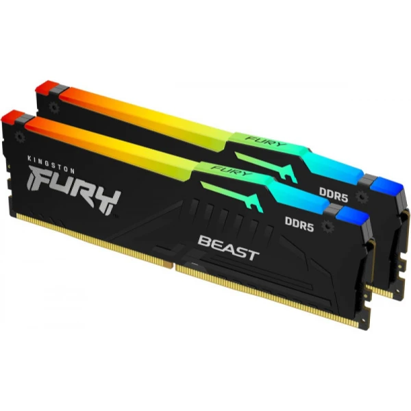 Memorija DDR5 16GB (2x8GB) 5600MHz Kingston Fury Beast RGB KF556C40BBAK2-16