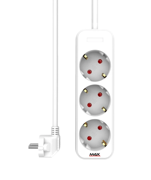 Produžni kabl 3 utičnice 3m Max MPS-103-3M Beli