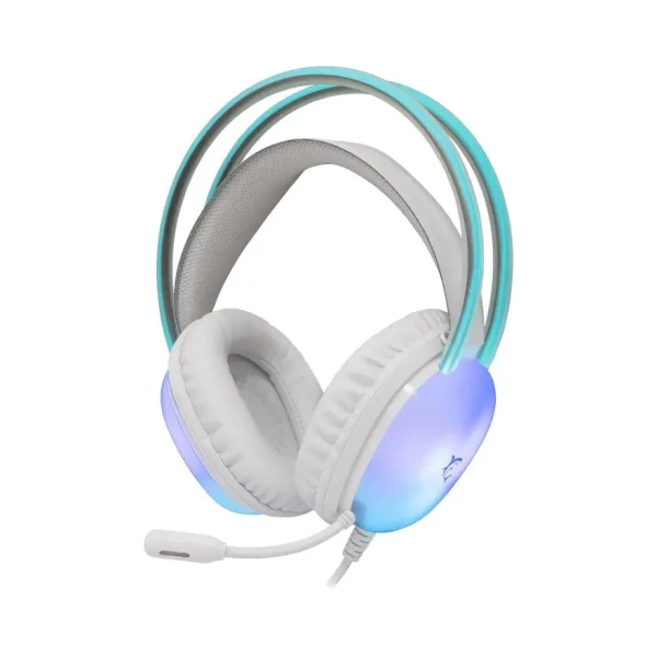 Slušalice sa mikrofonom White Shark PEACOCK 50mm/Multiplatform/RGB/Bela