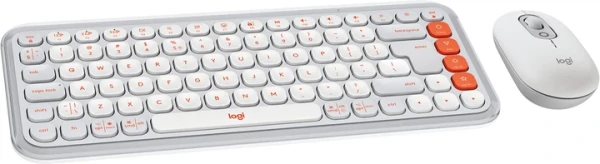 Bežična tastatura + miš Logitech Pop Icon US Bela