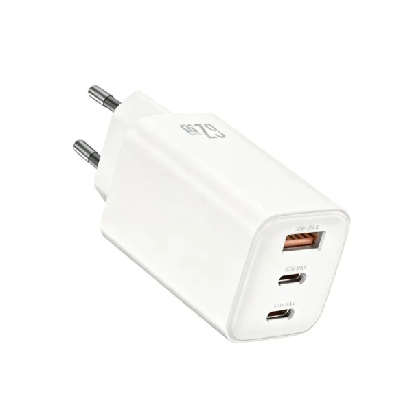 Kućni punjač Usams 67W USB-A/ USB-C beli