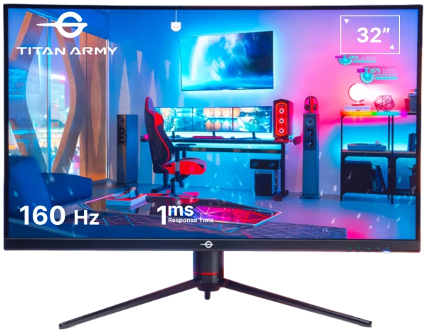 Monitor 32 Titan Army P32A2V 3840x2160/4K UHD/1ms/160Hz/2xHDMI/DP/3xUSB/USB-C/HDR600/Zvučnici