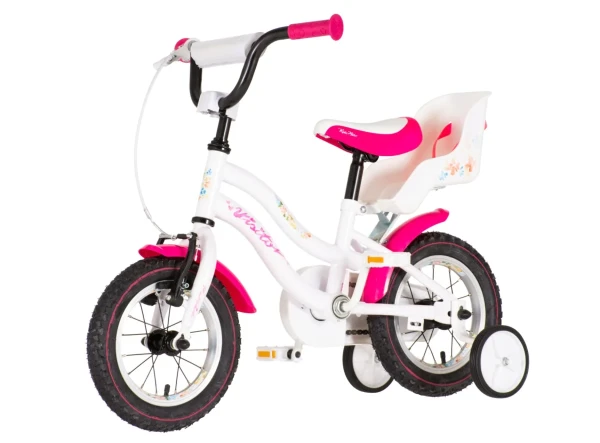 Bicikla Visitor Dog 12/pomoćni točkići/belo-roza