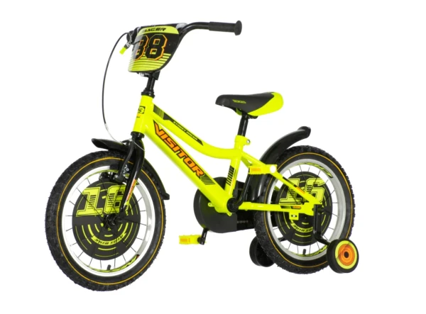 Dečija bicikla Visitor Ranger 16/pomoćni točkići/neon žuta