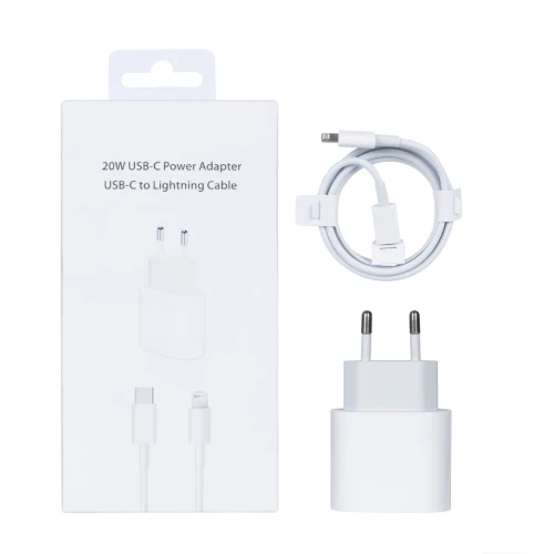 Kućni punjač EIMA EM-20 USB-C 20W PD Quick Charge 3.0 za Iphone + kabal Type C na Lighting