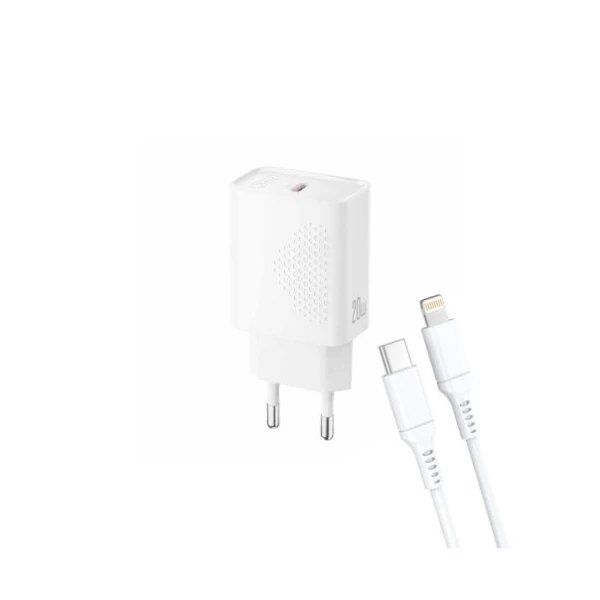 Kućni punjač XO L160 fast 20W Type C + lightning kabal