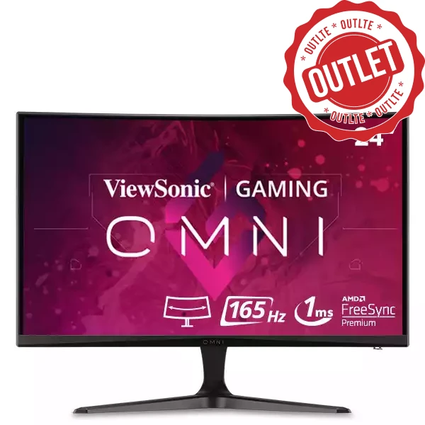 Monitor 24 ViewSonic Omni VX2418C 1920x1080/Full HD/165Hz/1ms/HDMI/DP/Curved Outlet