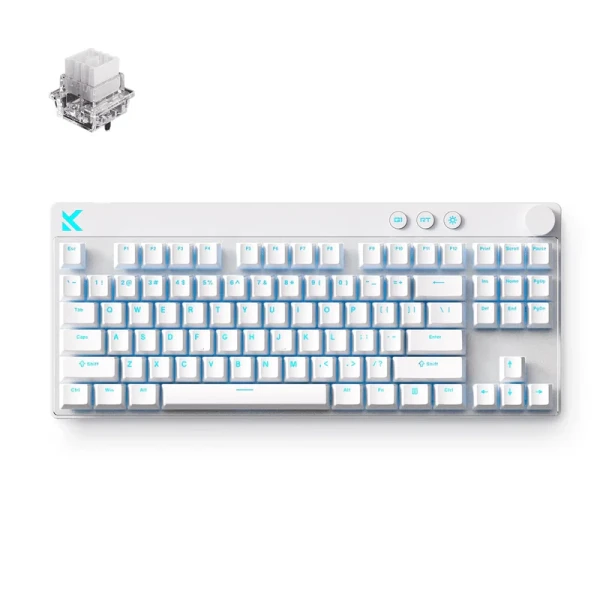 Gaming tastatura MCHOSE Mix 87 White/Mount Tai Magnetic switch GT