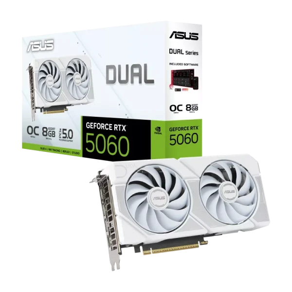 Grafička karta Asus DUAL RTX5060 8GB DDR7 128bit 3XDP/HDMI- bela