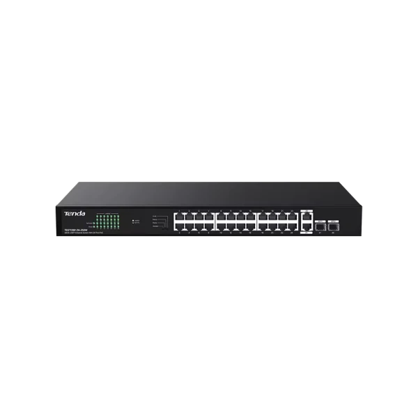 Svič 10/100/1000 26-port + 2SFP Tenda TEG1128P-24-250W/24-Port PoE