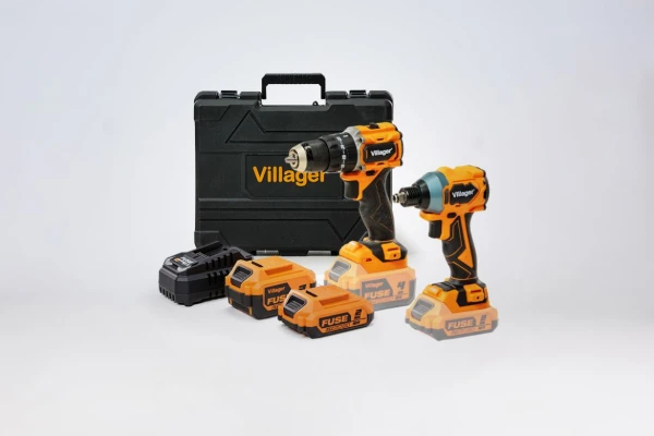Villager set bušilica VLP 5121 + odvrtač VLP 6420, baterija 1x2,0Ah,1x4,0Ah, punjač 2,4A