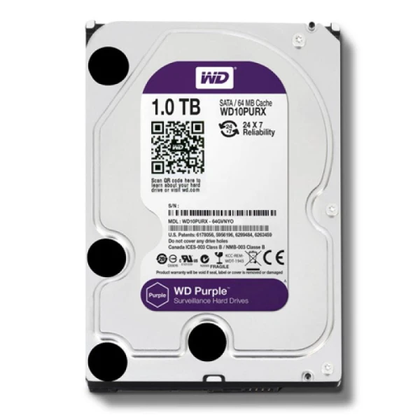 Hard disk 1TB SATA3 Western Digital Caviar 64MB WD10PURX Purple