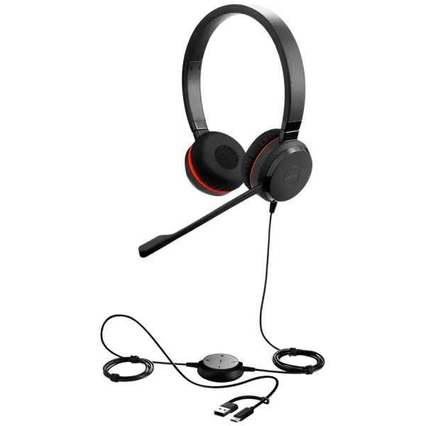 Slušalice sa mikrofonom Jabra Evolve 20 SE Stereo MS USB-C/A Adapter Black