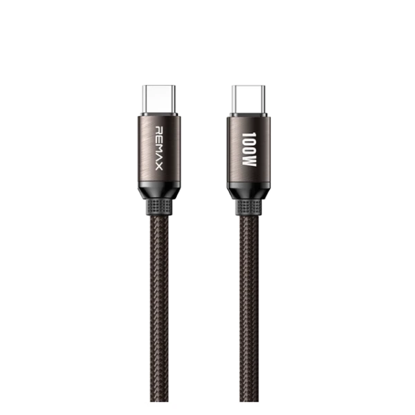 Kabl USB Tip C-Tip C Remax 100W/1.2m/braon - fotografija 1