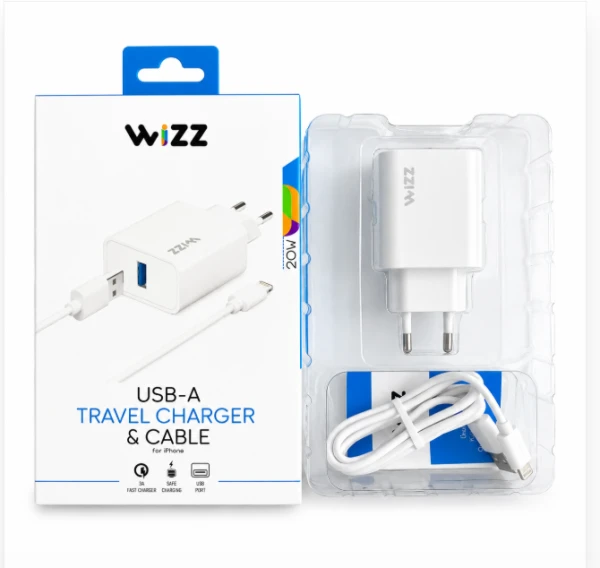 Kućni punjač WIZZ WS301-L Fast 20W USB na lighting sa kablom beli - fotografija 1