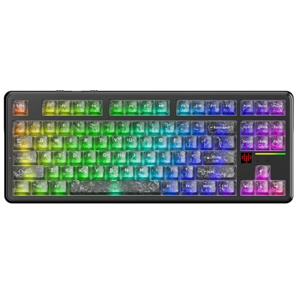 Bežična gaming tastatura Attack Shark X87Ultra Mehaniča/8KHz/TriMode/Dot-Matrix Screen/Forged Carbon