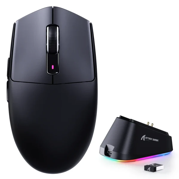 Bežični gaming miš Attack Shark G3Pro PAW3311/25000 DPI/Omron Switches/Black + Charging Dock
