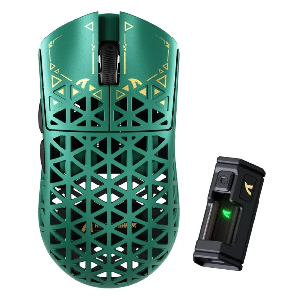 Bežični gaming miš Attack Shark R5Ultra PAW3950MAX/Carbon Fiber/Superlight/8KHz/Omron Switches/Green