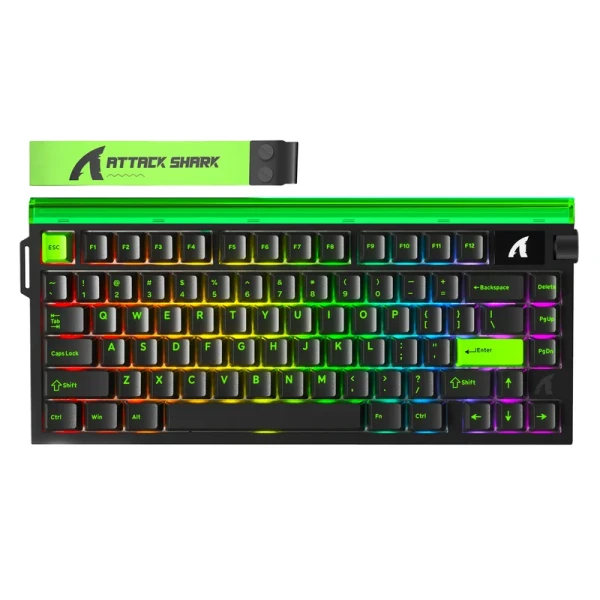 Gaming tastatura Attack Shark R85HE Magnetic Switches/8KHz/RT/Snap Tap/DKS/MT/TGL/Fluorescent Green