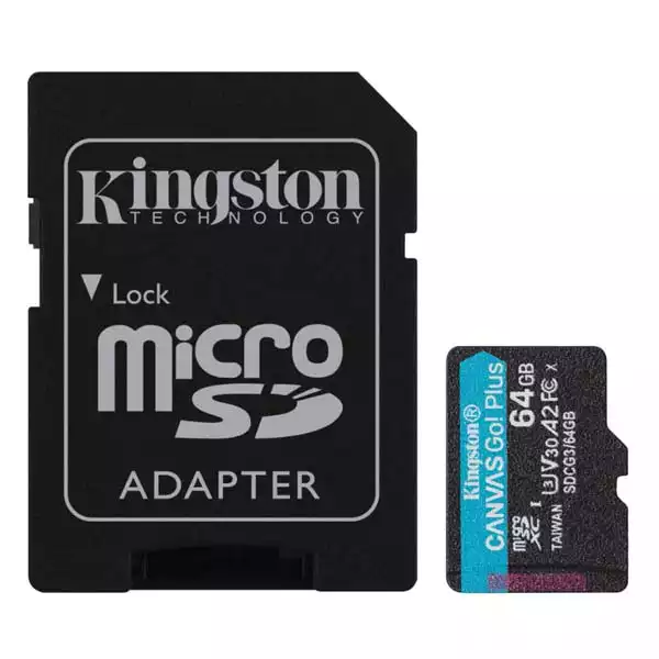 Micro SDXC Kingston 64GB  64GB class 10 U3 170MB/s - 70MB/s + adapter