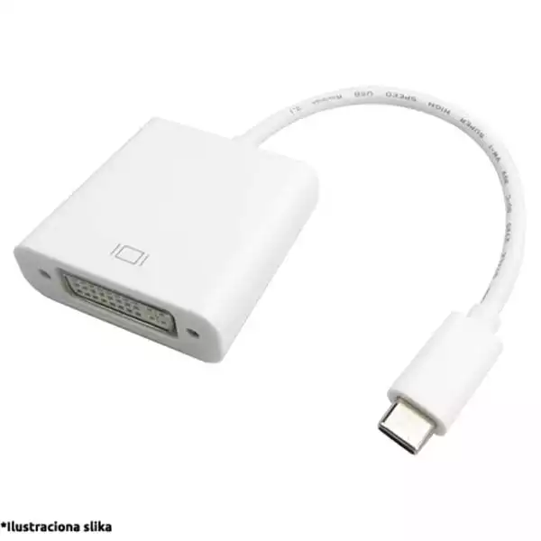 Adapter-konverter USB Tip C 3.1 na DVI M/F