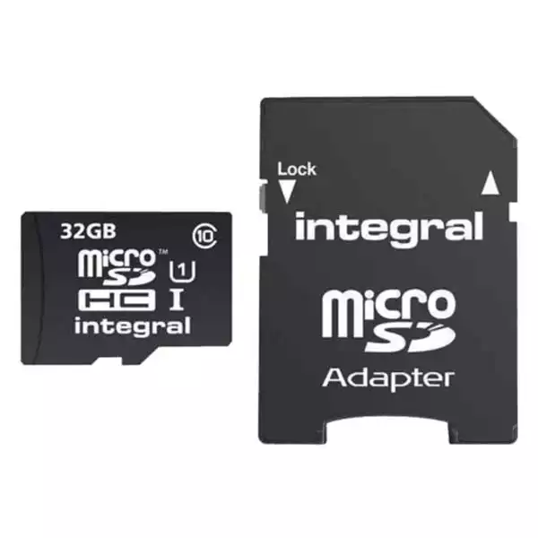 Micro SD 32GB Integral+ SD adapter INMSDH32G10-40U1 Class 10