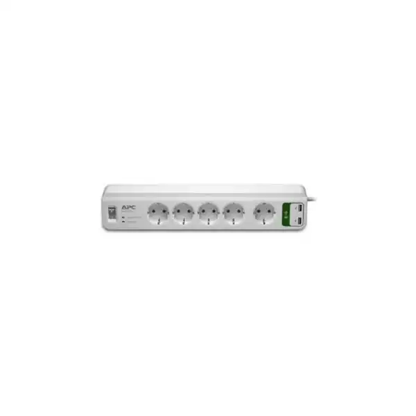 Produžni kabl Surge APC Basic PM5U-GR sa 5 utičnica + USB, 1.8m