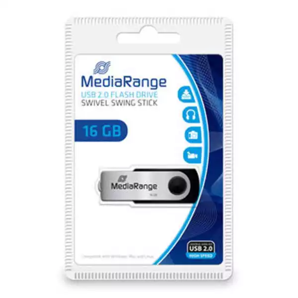 USB Flash 16GB Mediarange Swivel
