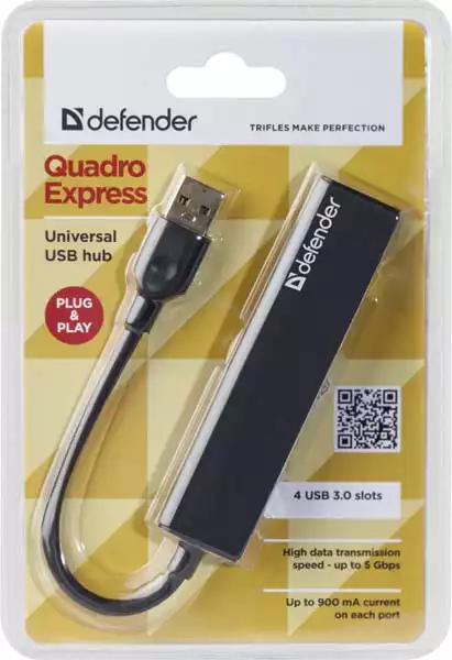 USB Hub 4 ports Defender 3.0 Quadro Expres