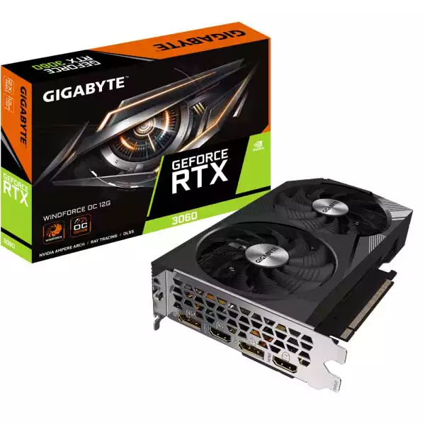 Grafička karta PCI-E Gigabyte GeForce RTX 3060 WindForce OC 12G GV-N3060WF2OC-12GD 2xHDMI/2xDP