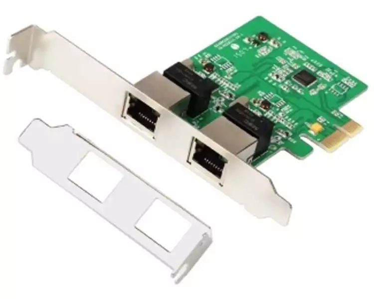 PCI-Express kontroler E-GREEN 2-port Gigabit Ethernet