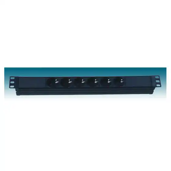 Razvodni pdu panel 19/1U sa 6 utičnih mesta i kablom 2m sa utikačem PDU-6-1U