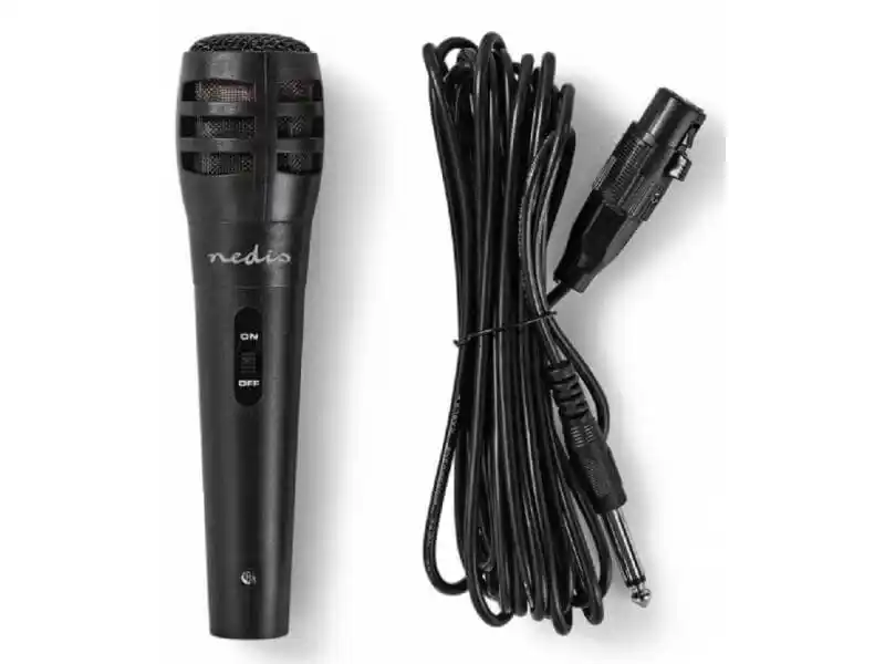 Karaoke mikrofon Nedis MPWD15BK, 6.35mm -75 dB+