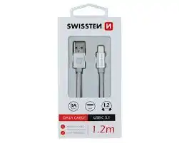 Kabl USB A-Tip C Swissten 1.2m srebrni
