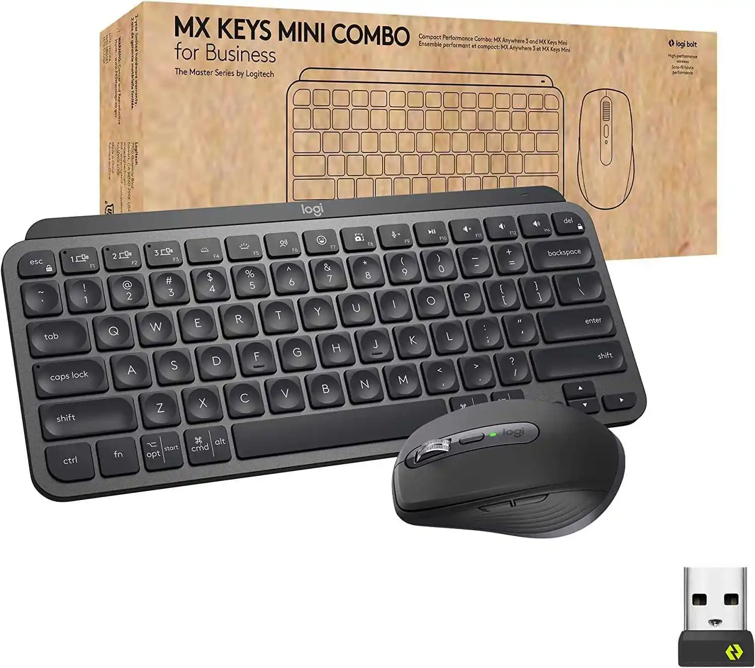 Bežična tastatura + miš Logitech MX Keys Mini Combo 4000dpi grafit
