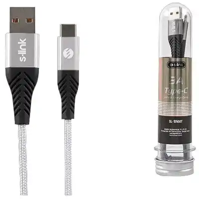Kabl USB Tip C S-Link SL-STM55T 1m Sivi