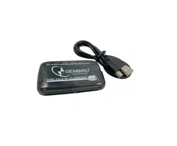 Čitač memoriskih kartica USB 2.0 Gembird FD2-ALLIN1-BLK